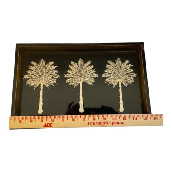 Grand Palms Lacquer Vanity Tray in Black - Picture 6 of 12